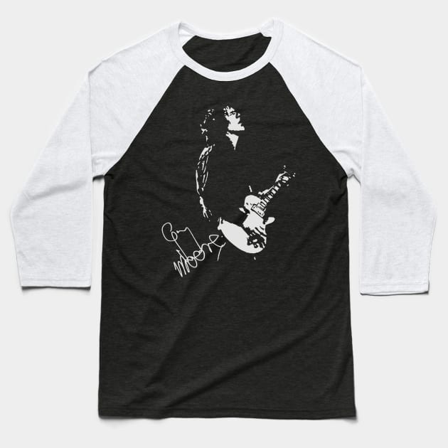 gary moore sillouette Baseball T-Shirt by tanjung karang